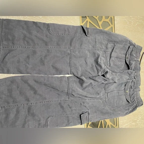 ZARA Pewter Drawstring Cargo Pants - Picture 4 of 5